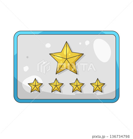 Illustration of Five stars 136734798