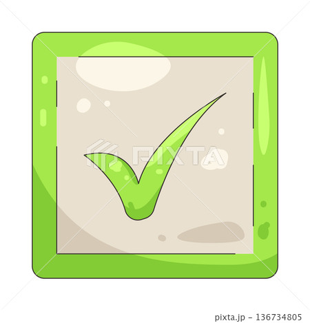 Illustration of check mark 136734805