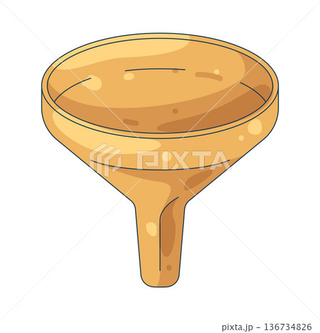 Illustration of plastic funnel Illustration of plastic funnel 136734826