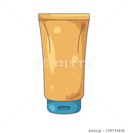 Illustration of plastic cosmetic tube Illustration of plastic cosmetic tube 136734836