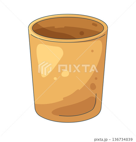 Illustration of plastic cup 136734839
