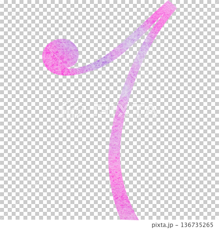 綺麗な水彩模様の8分休符のアイコンのイメージのイラスト 綺麗な水彩模様の8分休符のアイコンのイメージのイラスト 136735265