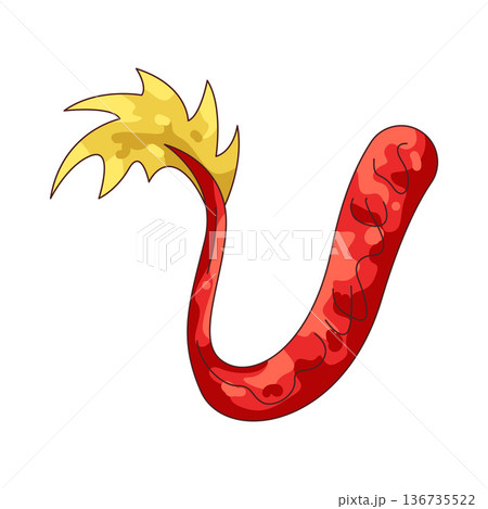 Illustration of dragon tail 136735522