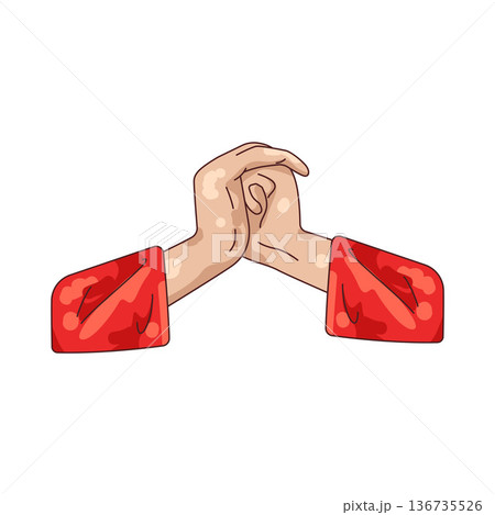 Illustration of blessing hand Illustration of blessing hand 136735526