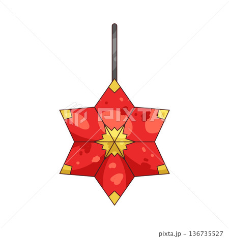 Illustration of hanging star Illustration of hanging star 136735527