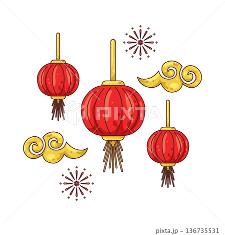 Illustration of lantern Illustration of lantern 136735531