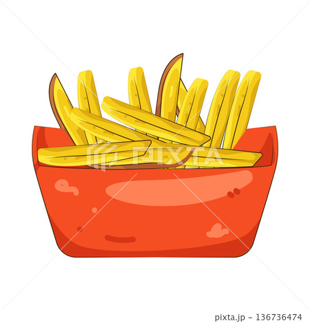 Illustration of French fries 136736474