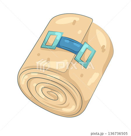 Illustration of rolled bandage Illustration of rolled bandage 136736505
