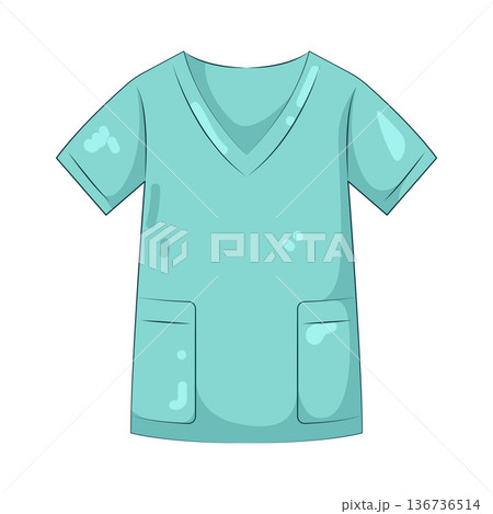 Illustration of Medical scrubs Illustration of Medical scrubs 136736514