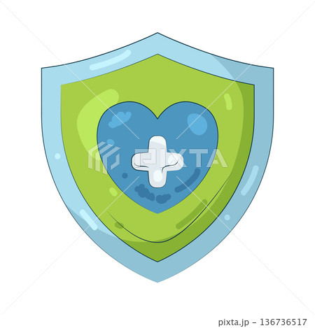 Illustration of health shieldのイラスト素材 [136736517] - PIXTA