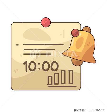 Illustration of meeting reminder 136736554
