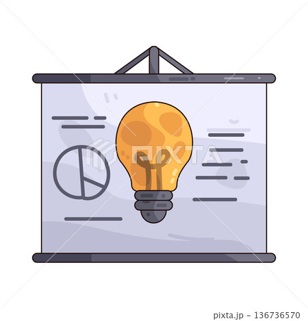 Illustration of presentation board Illustration of presentation board 136736570