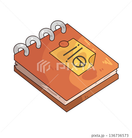 Illustration of notepad 136736573