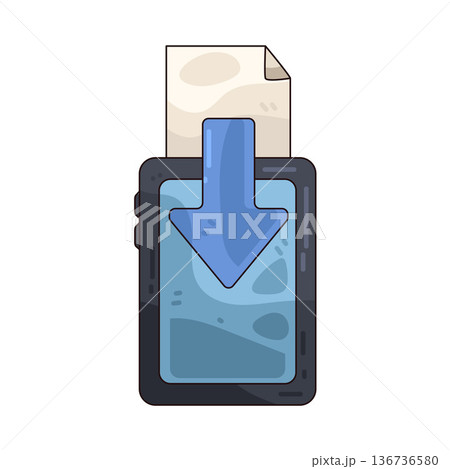Illustration of Download file Illustration of Download file 136736580