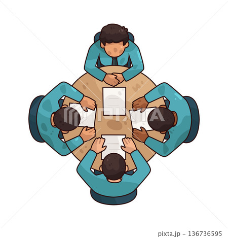 Illustration of group meeting 136736595