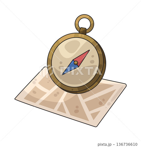 Illustration of compass Illustration of compass 136736610