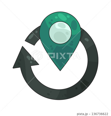 Illustration of arrow circle Illustration of arrow circle 136736622