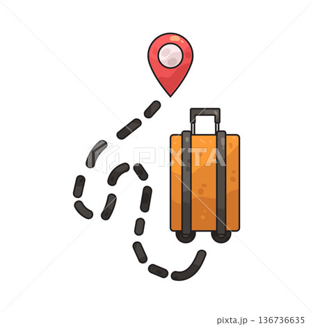 Illustration of Travel Path 136736635
