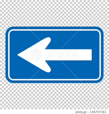Regulatory sign one-way 136737161