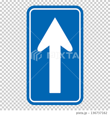 Regulatory sign one-way 136737162