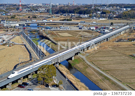 東海道新幹線　新横浜－小田原　JR東海　N700A系　X56編成（東京）　のぞみ　ひかり　こだま 136737210