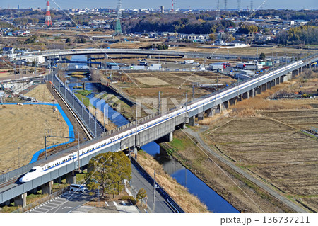 東海道新幹線　新横浜－小田原　JR東海　N700A系（東京）　のぞみ　ひかり　こだま 136737211