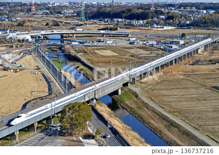 東海道新幹線　新横浜－小田原　JR東海　N700A系　G45編成（東京）　のぞみ　ひかり　こだま 136737216