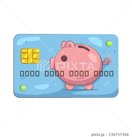 Illustration of credit card 136737368