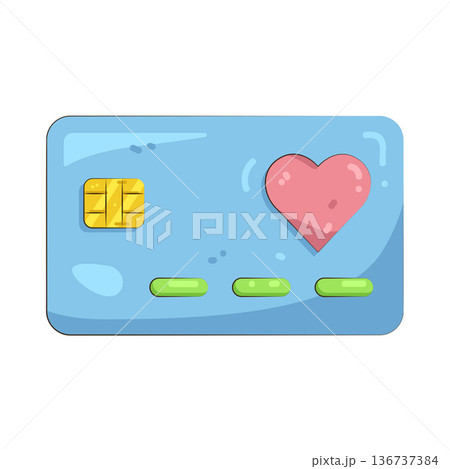 Illustration of credit card Illustration of credit card 136737384