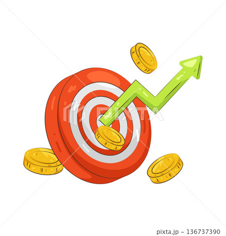 Illustration of financial goal 136737390