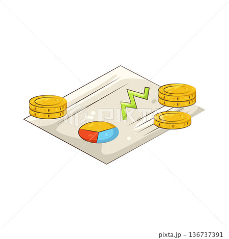 Illustration of financial report 136737391