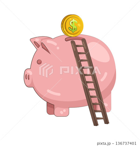 Illustration of piggy bank Illustration of piggy bank 136737401