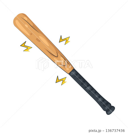 Illustration of baseball batのイラスト素材 [136737436] - PIXTA