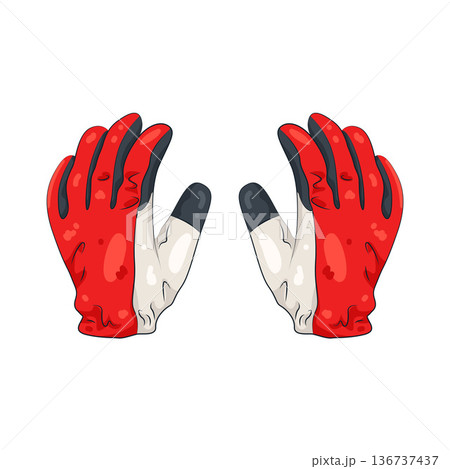 Illustration of Goalkeeper gloves Illustration of Goalkeeper gloves 136737437