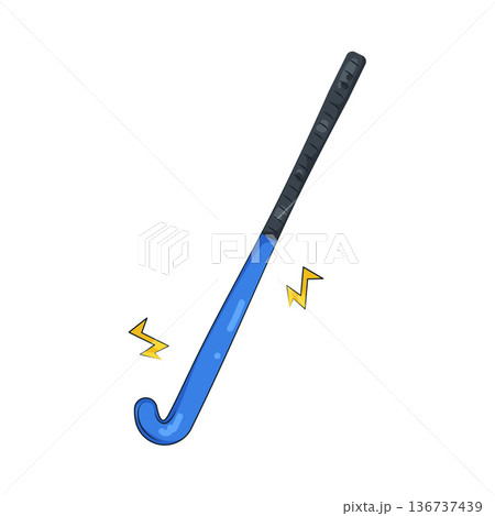 Illustration of field hockey stick 136737439