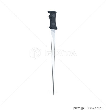 Illustration of trekking pole Illustration of trekking pole 136737440