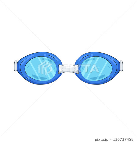 Illustration of Swimming goggles 136737459