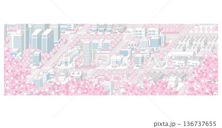 街並みの立体図. 都市の景観. 街並みの立体図. 都市の景観. 136737655