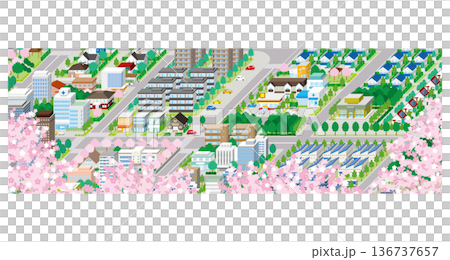 街並みの立体図. 都市の景観. 街並みの立体図. 都市の景観. 136737657