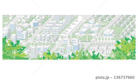 街並みの立体図. 都市の景観. 街並みの立体図. 都市の景観. 136737660