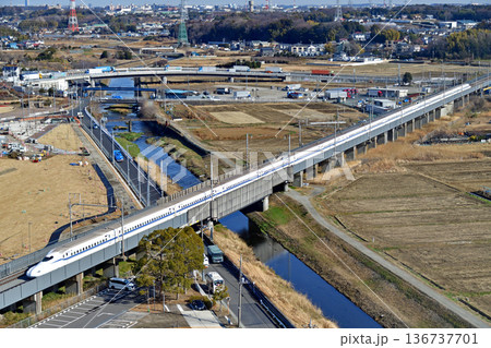 東海道新幹線　新横浜－小田原　JR東海　N700S系　J33編成（東京）　のぞみ　ひかり　こだま 136737701
