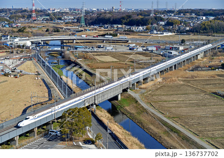 東海道新幹線　新横浜－小田原　JR東海　N700S系　J44編成（東京）　のぞみ　ひかり　こだま 136737702