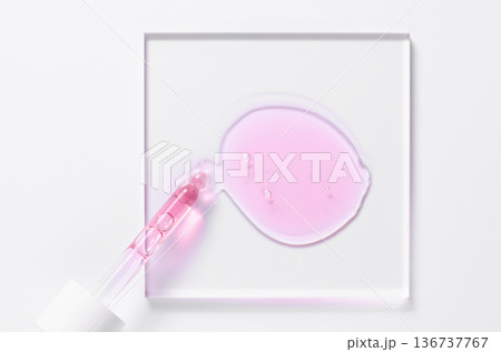 A skin serum or a moisturizing gel or a face wash gel. Cosmetic product. White background. A skin serum or a moisturizing gel or a face wash gel. Cosmetic product. White background. 136737767