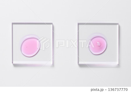 A skin serum or a moisturizing gel or a face wash gel. Cosmetic product. White background. A skin serum or a moisturizing gel or a face wash gel. Cosmetic product. White background. 136737770