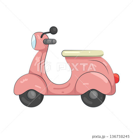 Illustration of scooter  136738245