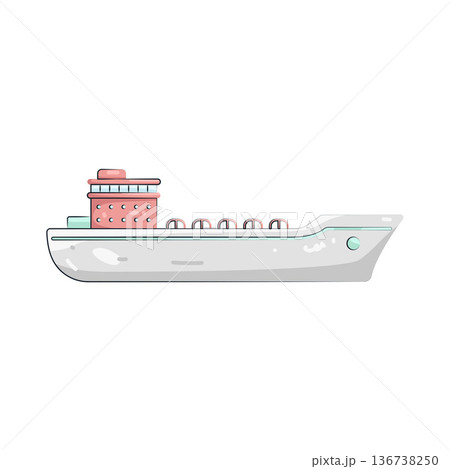 Illustration of oil tanker ship 136738250