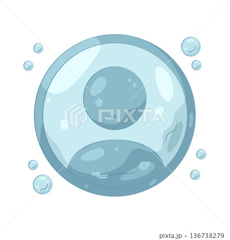 Illustration of user in bubble 136738279