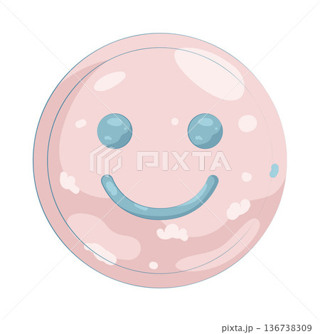 Illustration of smile bubble Illustration of smile bubble 136738309
