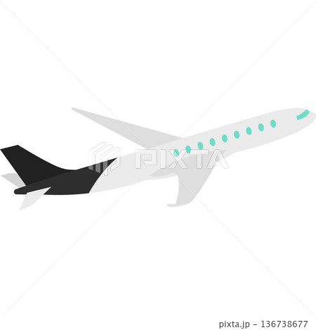Passenger airplane for travel vector icon isolated on white 136738677