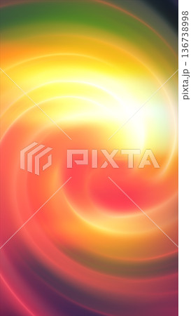 Warm abstract gradient swirl with soft glowing...のイラスト素材 [136738998 ...